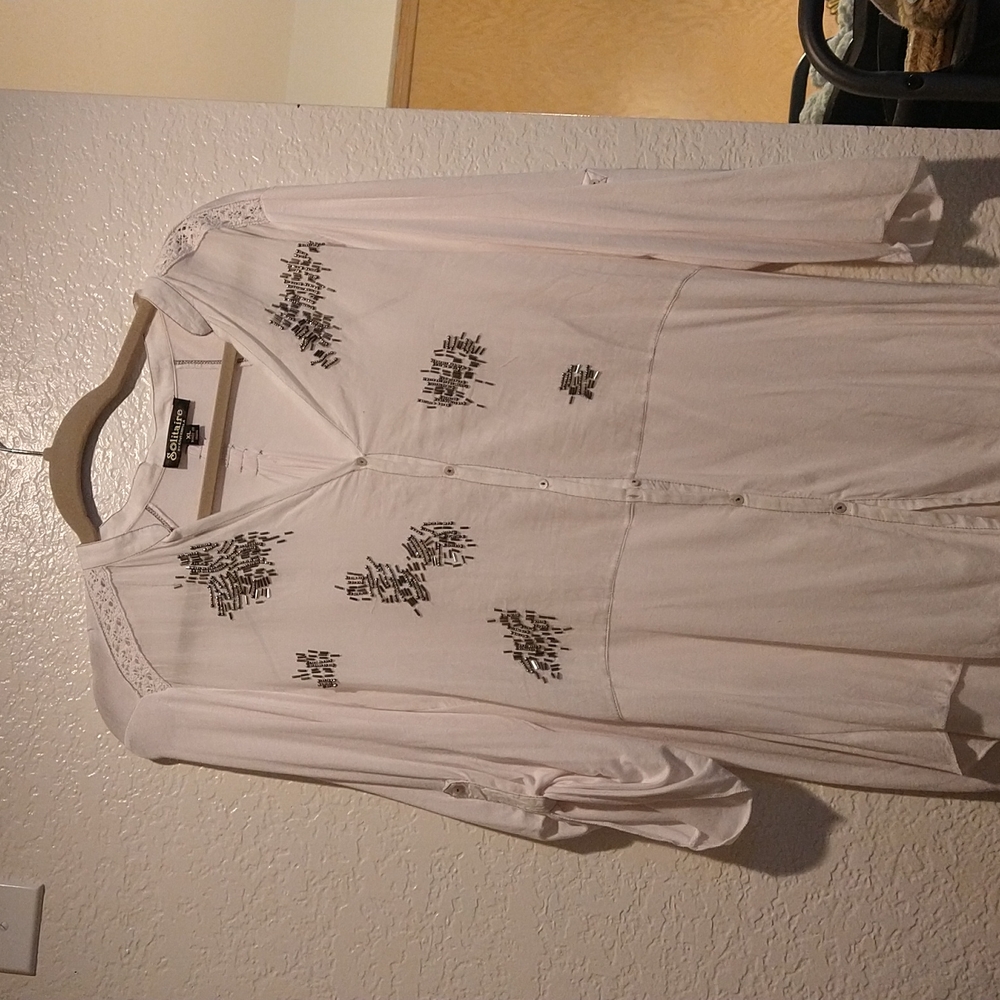 White Solitaire Blouse